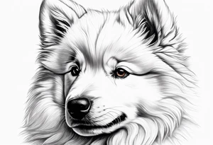 Samoyed puppy tattoo idea
