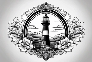 Light house in a shape tattoo idea