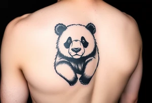 panda bear for arm placement tattoo idea