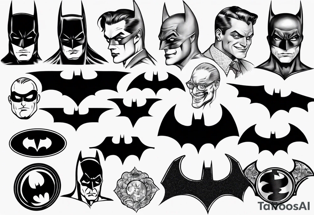 batman gotham sleeve tattoo idea