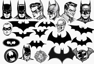 batman gotham sleeve tattoo idea