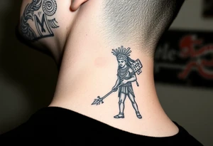 Aztec hench man going to work tattoo idea
