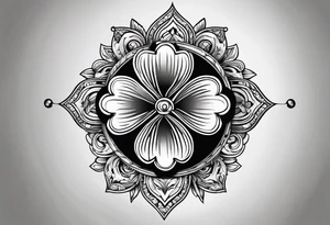 5 leaf clover tattoo idea