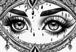 a crying eye tattoo idea