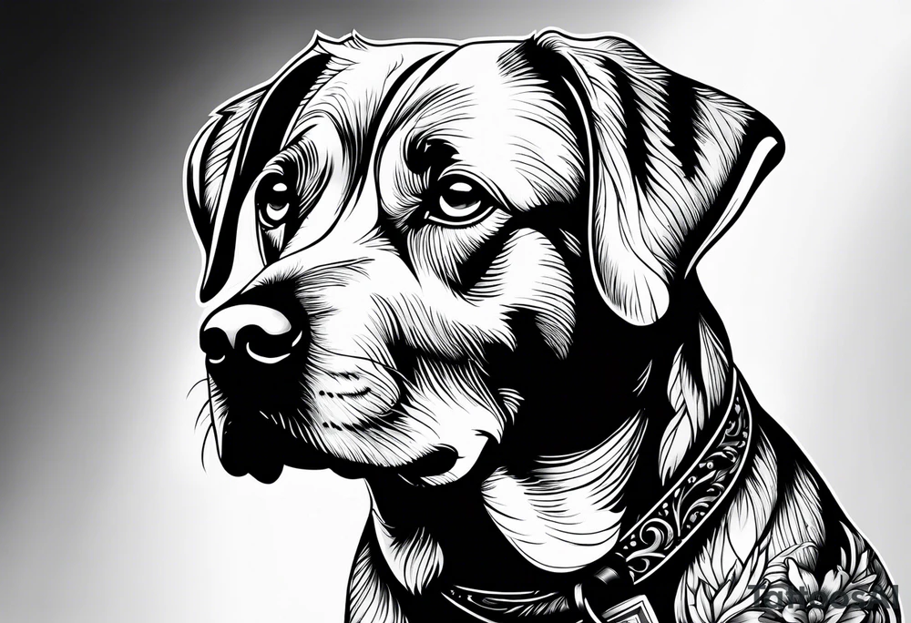 Dog passed away tattoo idea