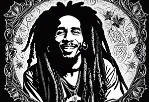 Bob Marley, Detroit, Music, Weed, basketball, Charisse, Steven, Love tattoo idea