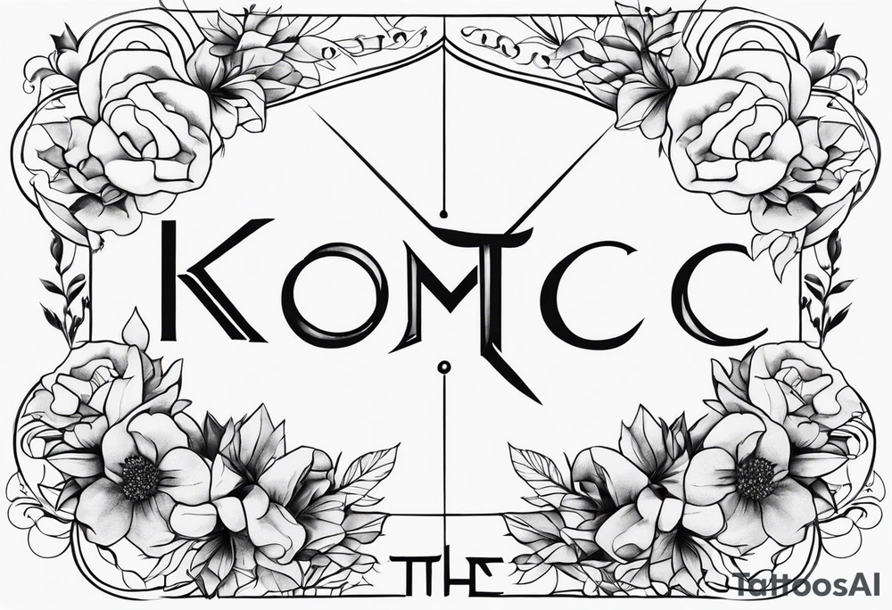 The letters KOTC tattoo idea