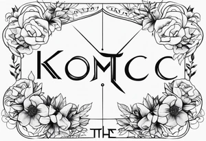 The letters KOTC tattoo idea