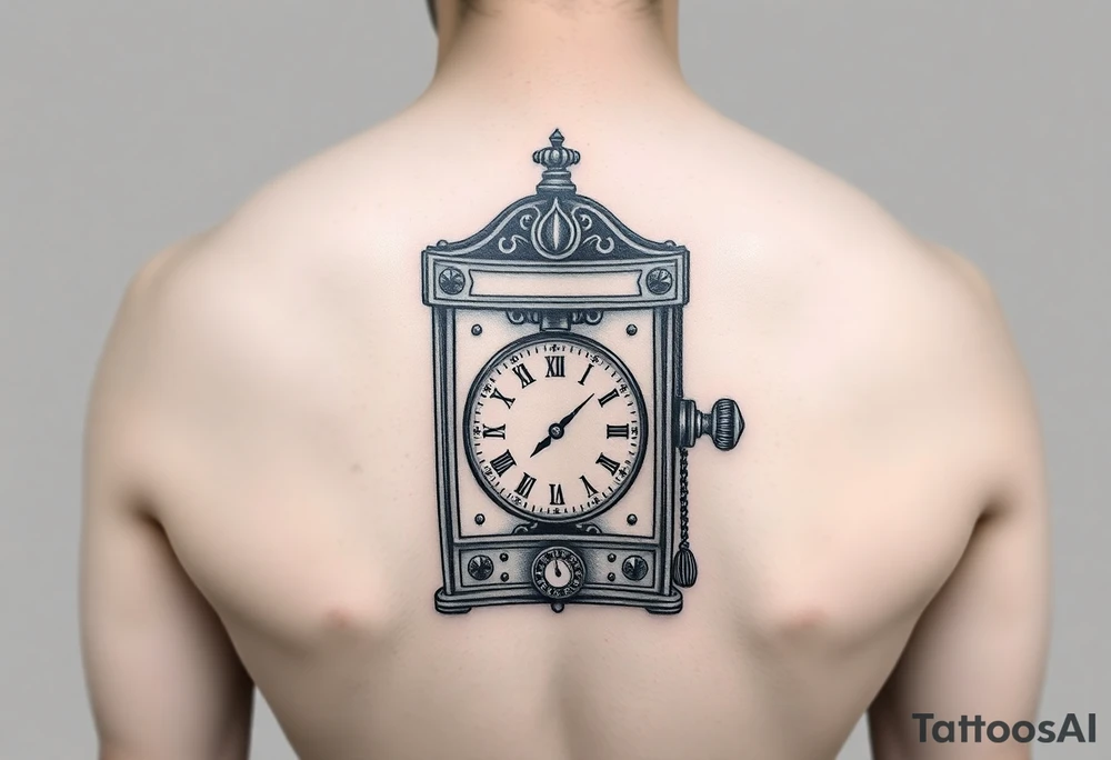 Slot machine with pocket watch and compass tattoo idea