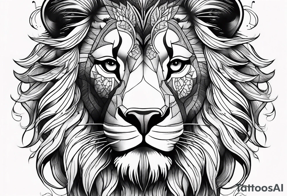 a majestic lion tattoo idea
