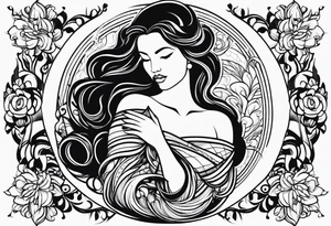 powerful but simple statement about motherhood tattoo idea