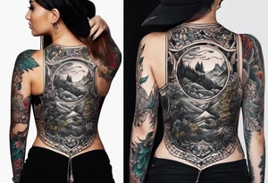 back tattoo covering the whole back canvas tattoo idea