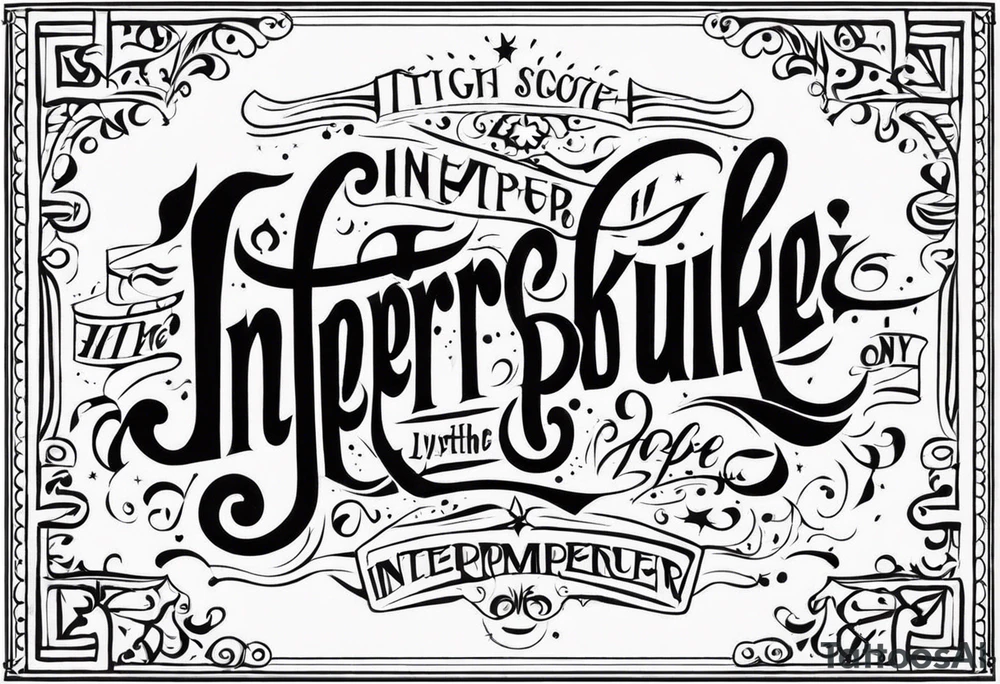 Text : Interpermdekulær tattoo idea