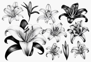 Train lillies tattoo idea
