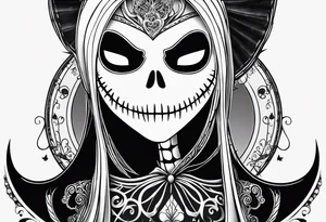 Jack skellington and sally for couple tattoo idea