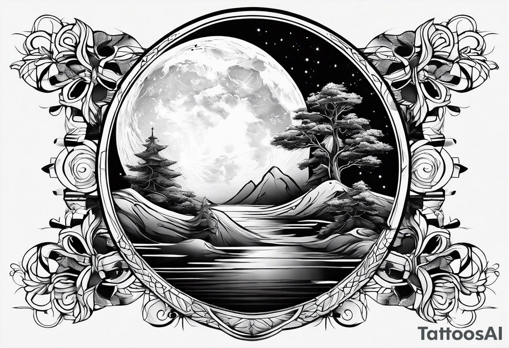sacred moon tattoo idea