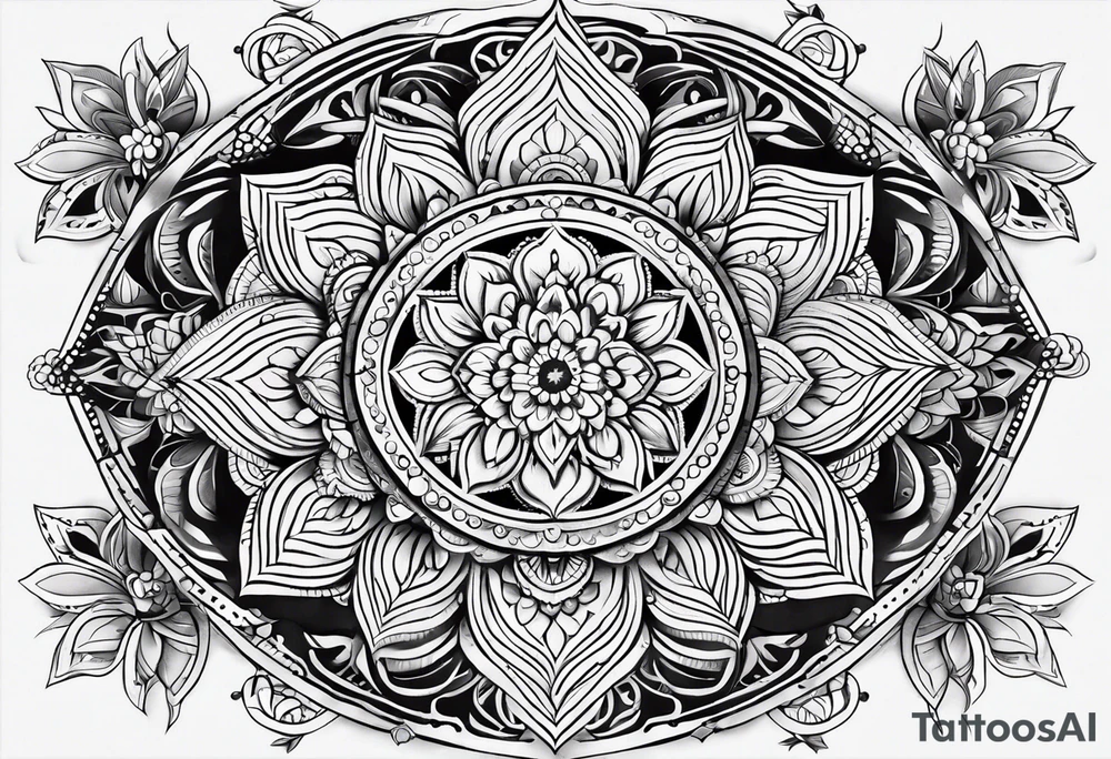 cute mandala tattoo idea