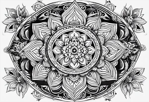 cute mandala tattoo idea