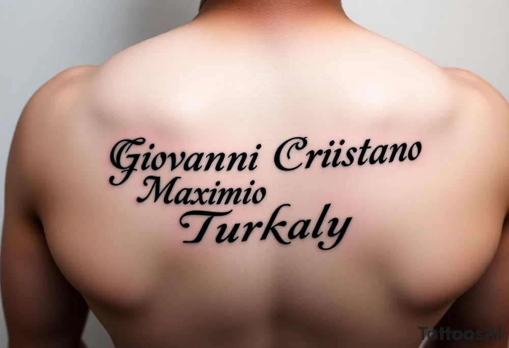 Giovanni Cristiano Maximus Turkaly tattoo idea