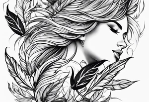 Leaves blown in the wind tattoo idea