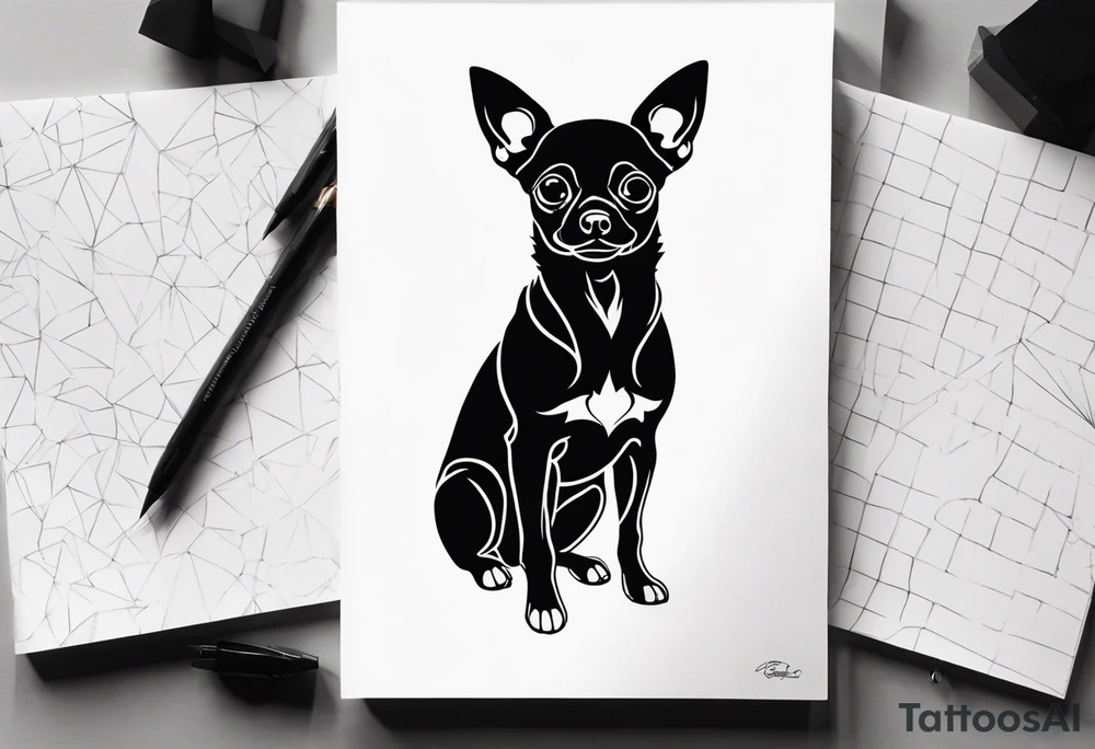 Small chihuahua tattoo idea