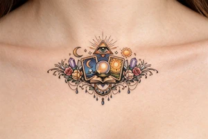 Esotericism and Mysticism under  breast tattoo tarot tattoo idea
