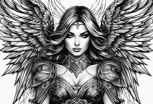 Naked dark angel tattoo idea
