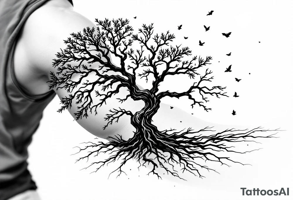 tree tattoo symbolizing order tattoo idea