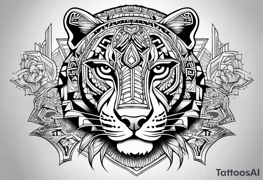 jaguar aztec tattoo idea