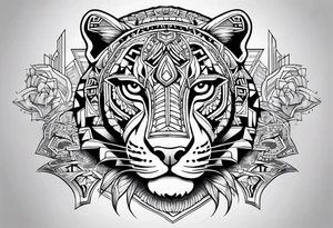 jaguar aztec tattoo idea