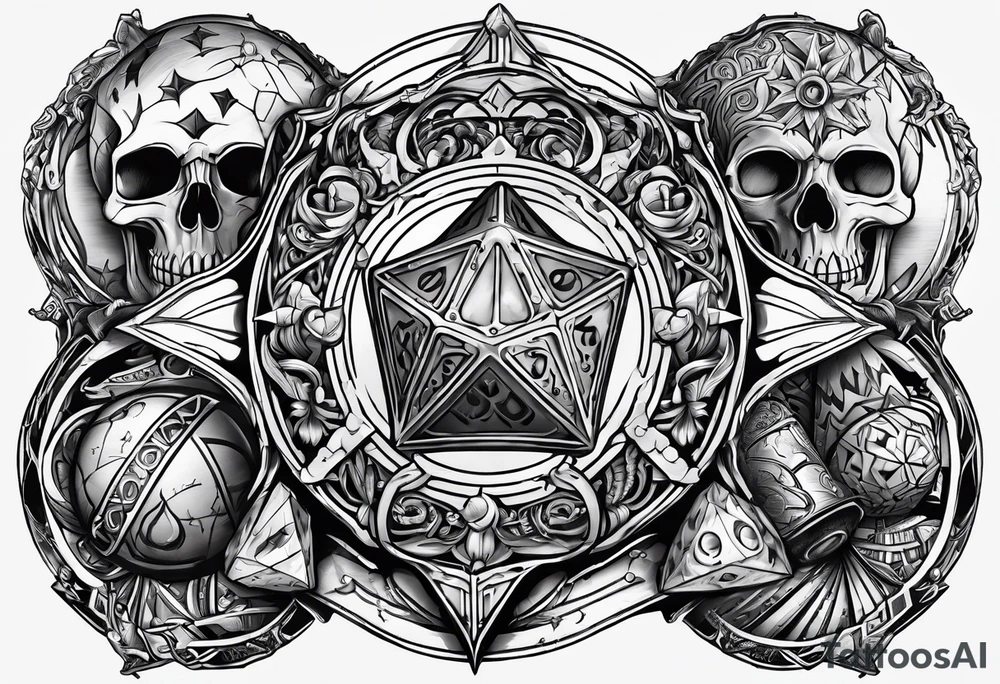 DnD 20 sided die tattoo idea