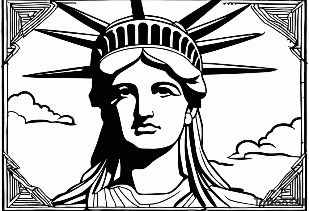 Statue of liberty tattoo idea