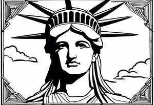 Statue of liberty tattoo idea