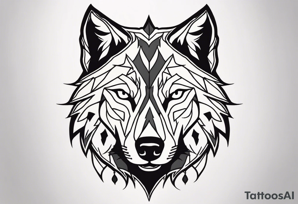 Tattoo of a wolfs head tattoo idea