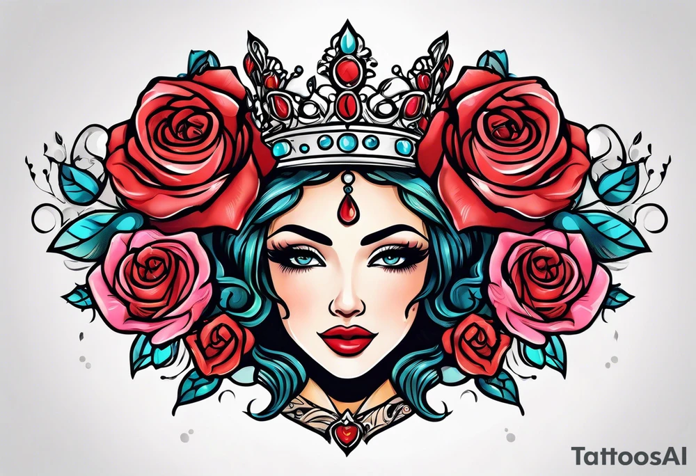 the rose queen's crown tattoo idea