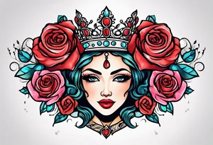 the rose queen's crown tattoo idea