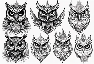 The Demon Owl Stolas, a Prince of Hell who is obsessed with gems, knowledge of astrology and poisonous plants. tattoo idea