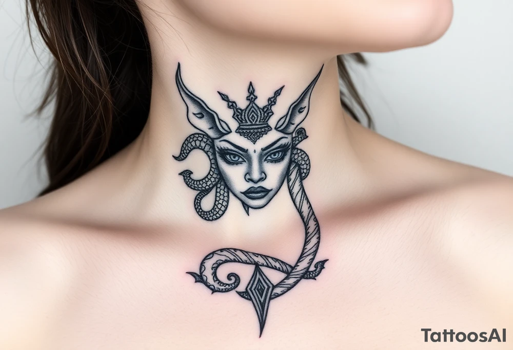 Small Medusa tattoo idea