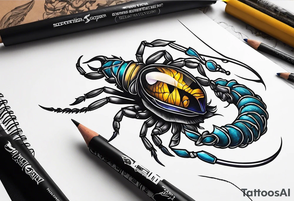 scorpion third eye tattoo idea