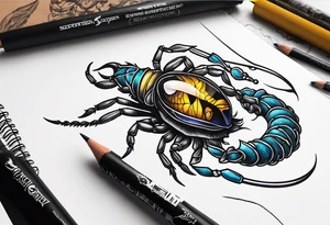 scorpion third eye tattoo idea