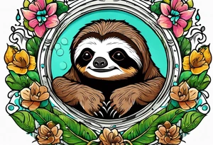 sloths funny tattoo idea