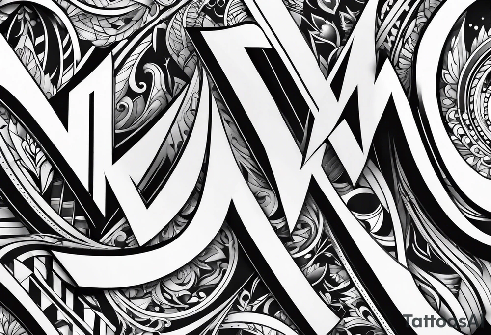 Overlapping Letters - ACCGH; simple tattoo idea