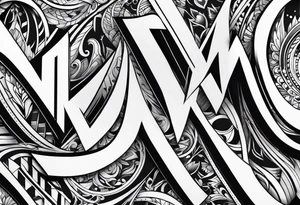 Overlapping Letters - ACCGH; simple tattoo idea