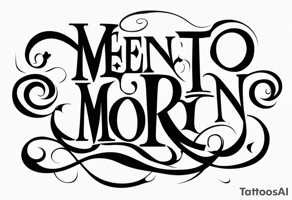"memento mori" vertically tattoo idea