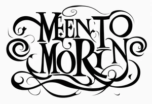 "memento mori" vertically tattoo idea