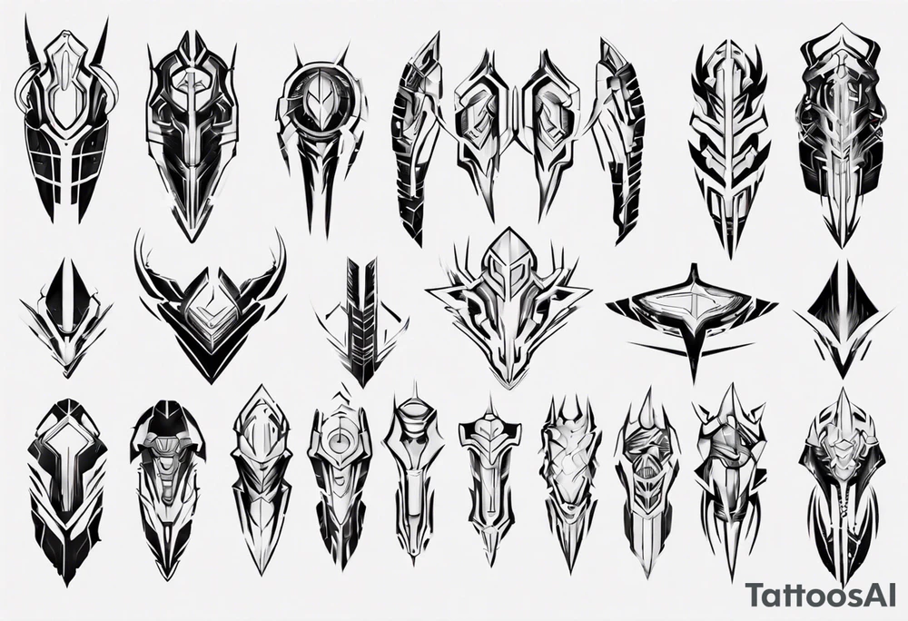 Futuristic armor tattoo idea