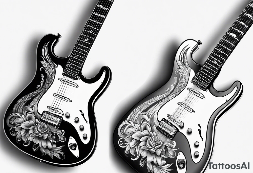 Electric guitar tattoo idea