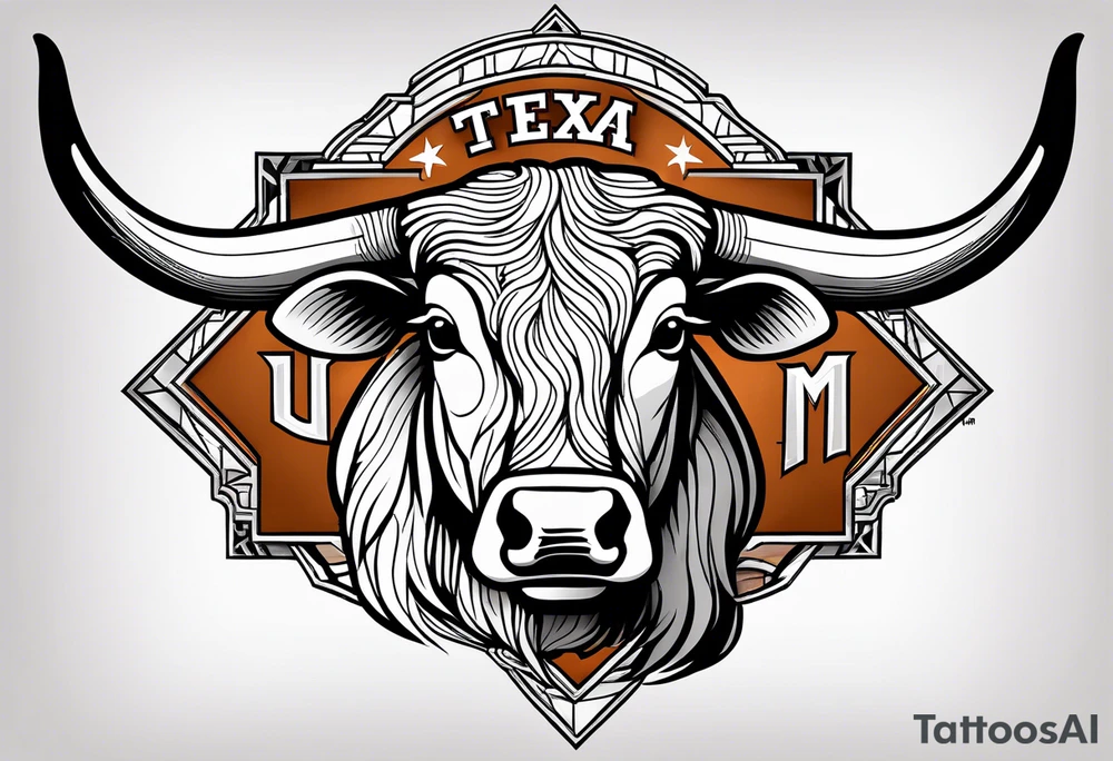 Texas longhorns and A&M Aggies tattoo idea