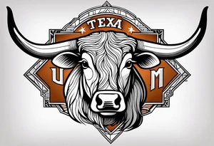 Texas longhorns and A&M Aggies tattoo idea