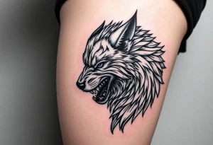 Fenrir wolf tattoo idea